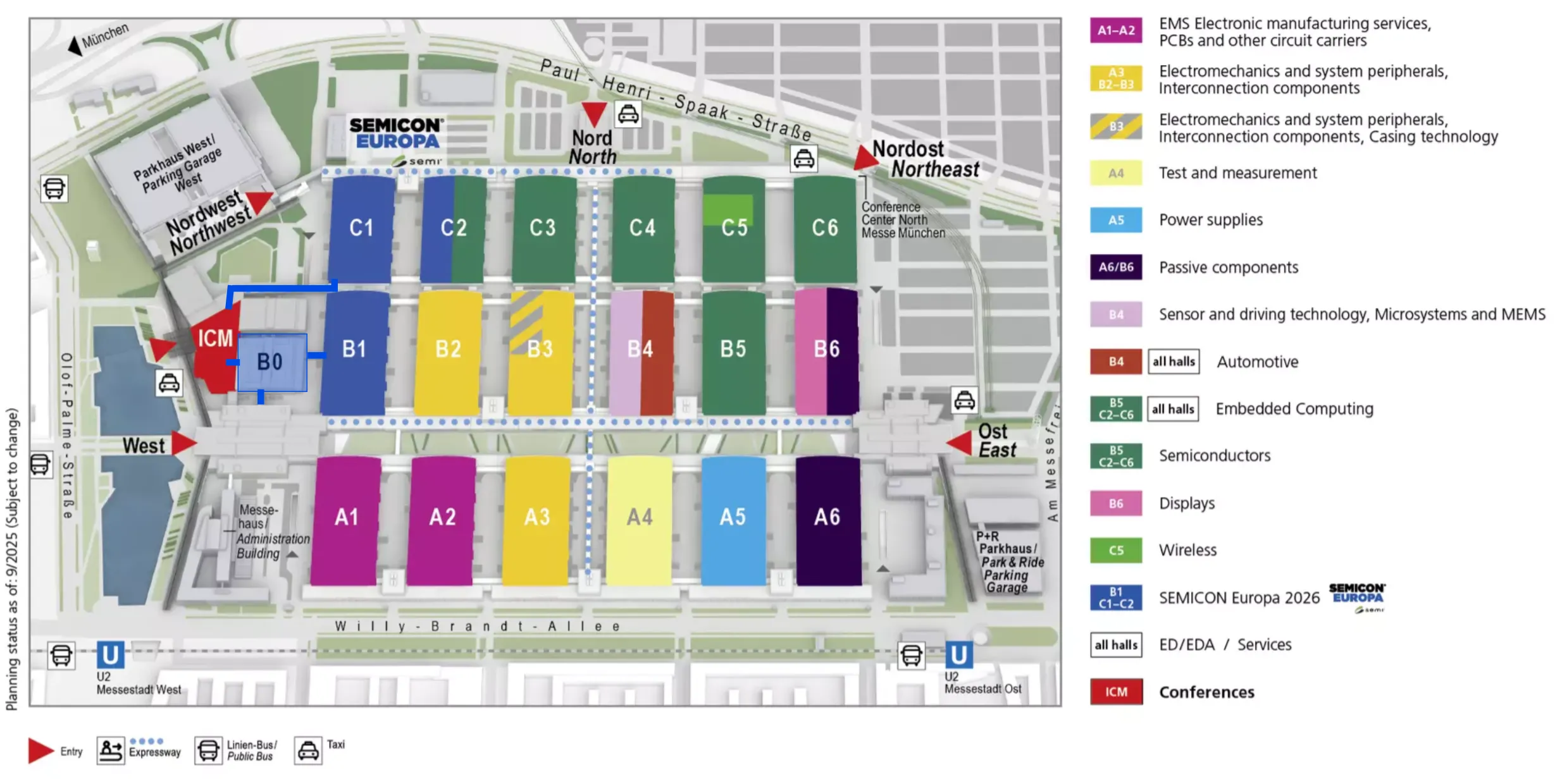 Venue Map SEMICON Europa 2026